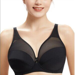 Minimizer Bra for Heavy Breast - Underwire Support with Full Coverage - 32H